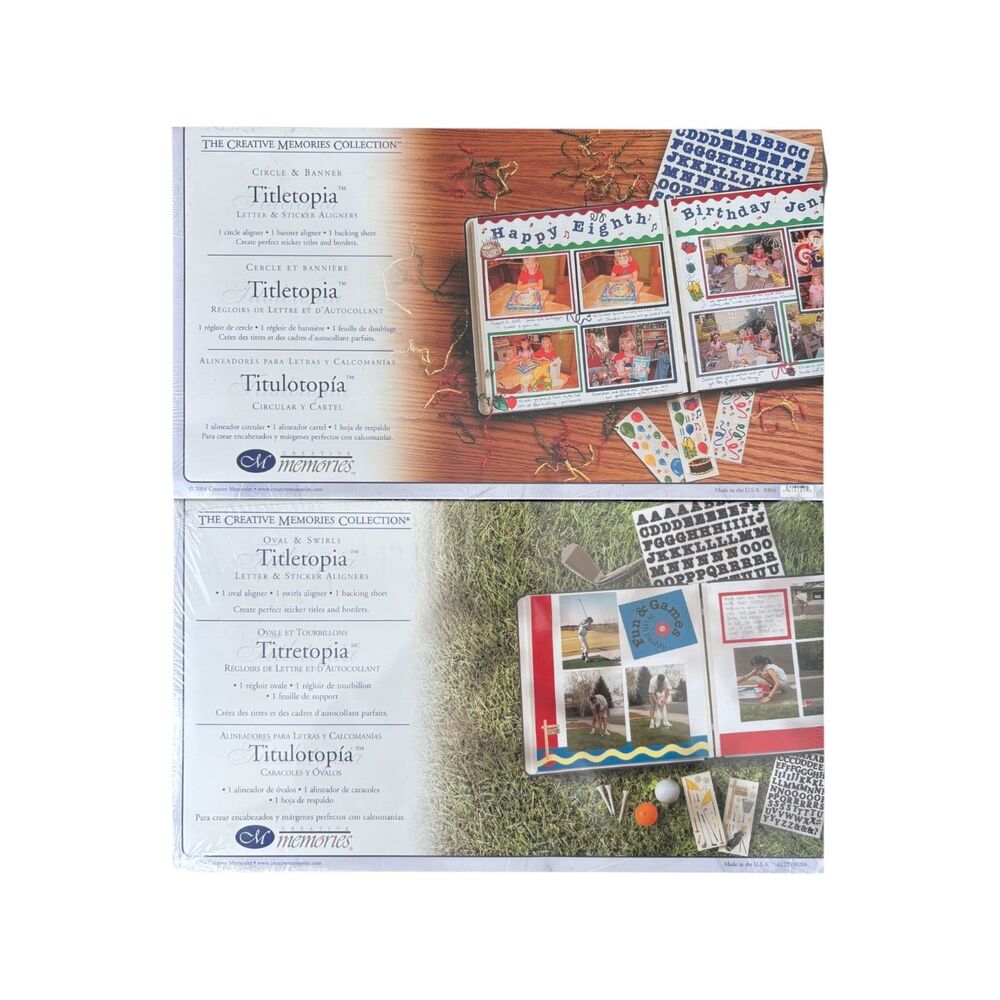 TITLETOPIA x2 Creative Memories Letter & Sticker Aligners Tool NEW NWT